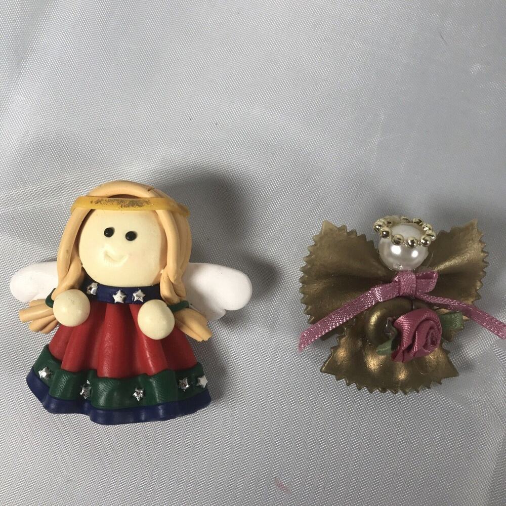 2 Angles Pendent Brooch Vintage Handmade